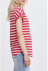 b.young b.young - Pamila jersey knit striped tee (Pointsettia Stripe)