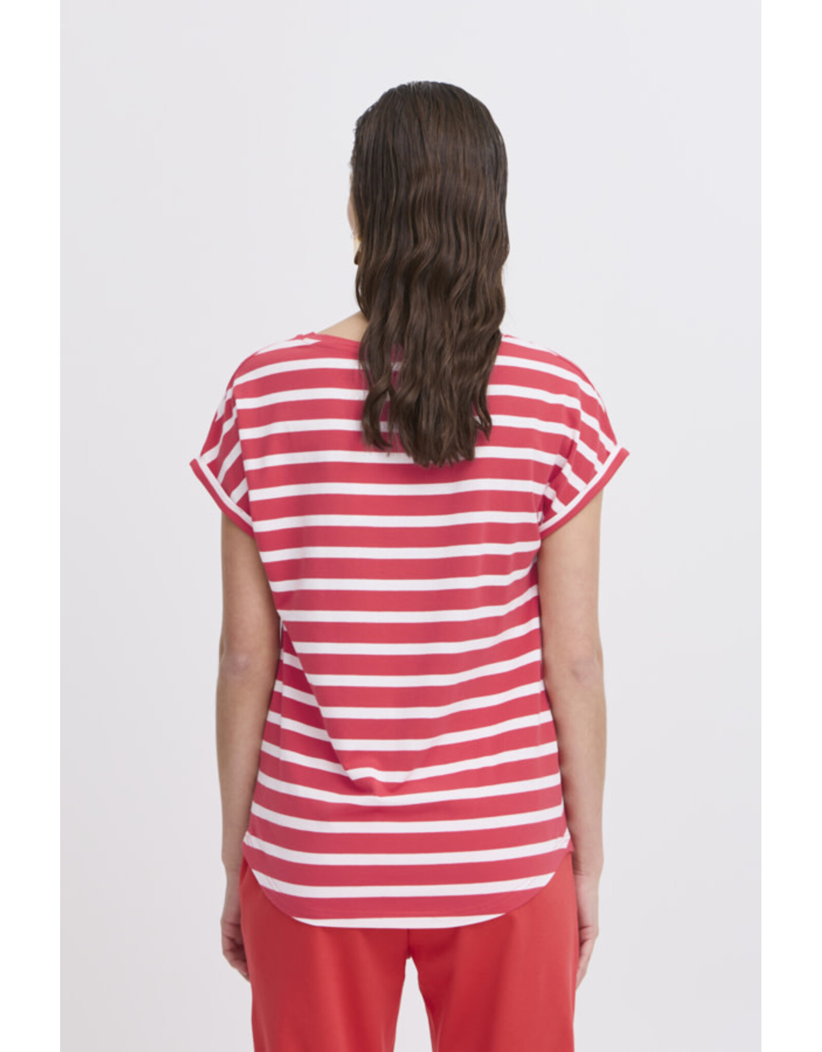 b.young b.young - Pamila jersey knit striped tee (Pointsettia Stripe)