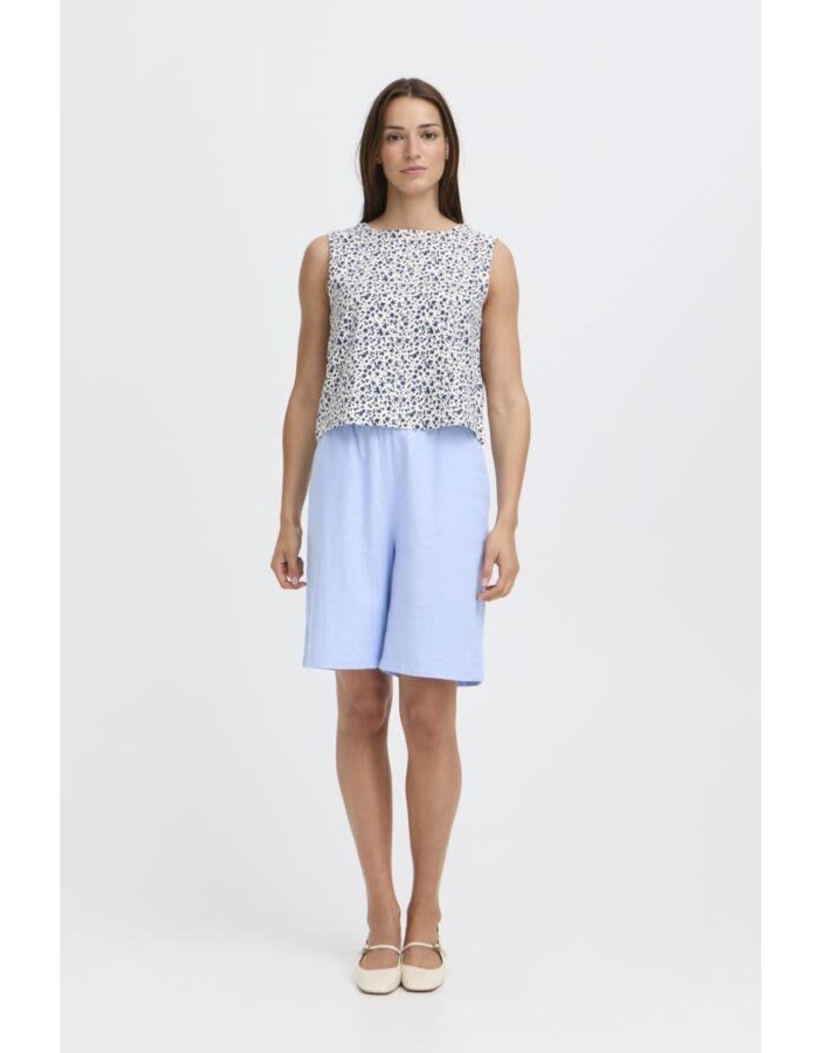 b.young b.young - Falakka O Neck Sleeveless Top (Medieval Blue)