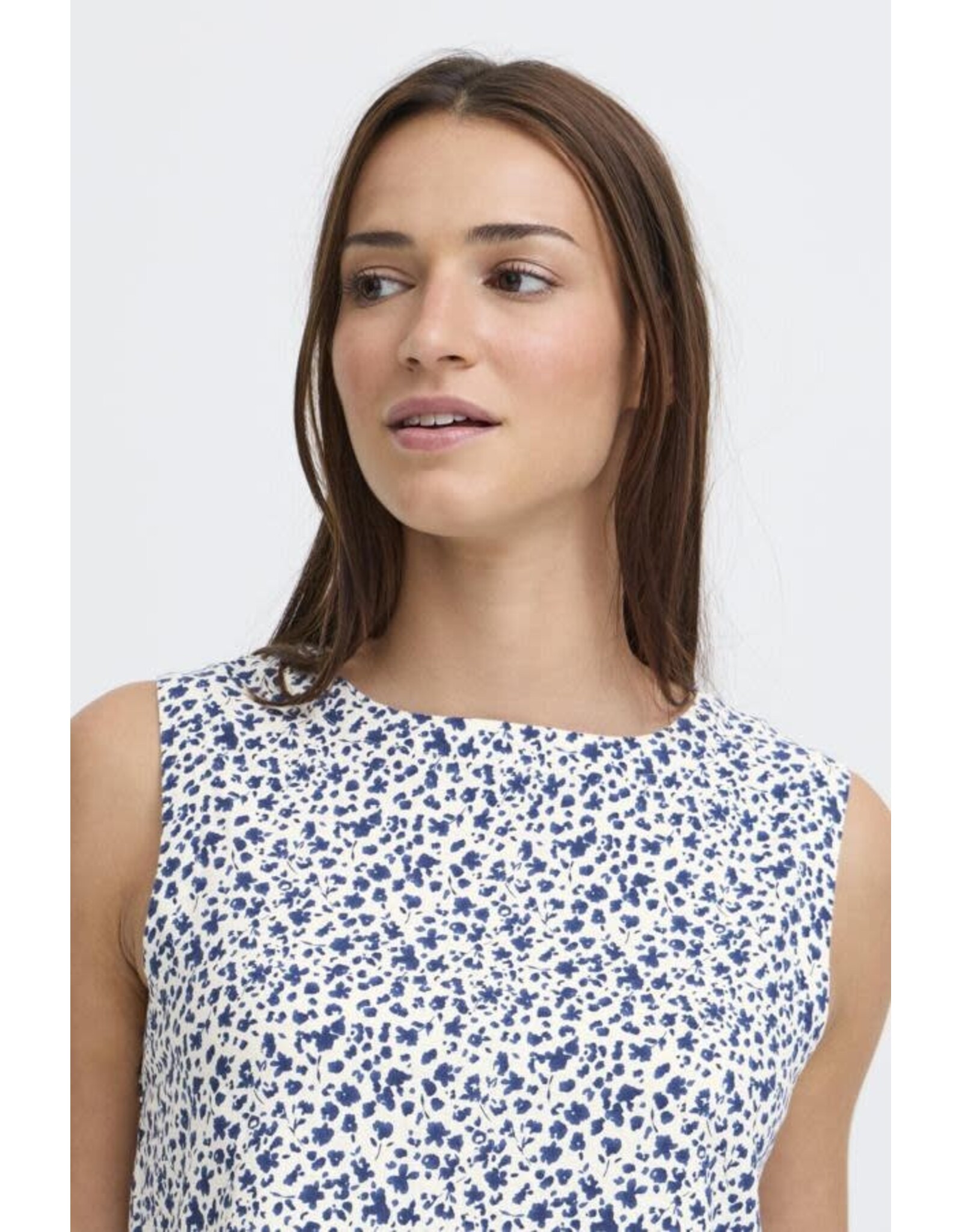 b.young b.young - Falakka O Neck Sleeveless Top (Medieval Blue)