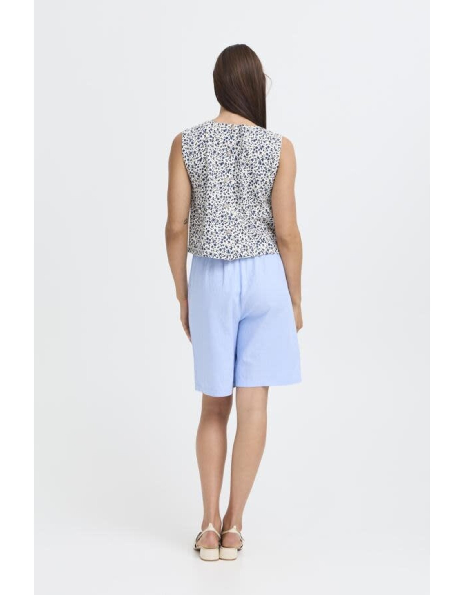 b.young b.young - Falakka O Neck Sleeveless Top (Medieval Blue)