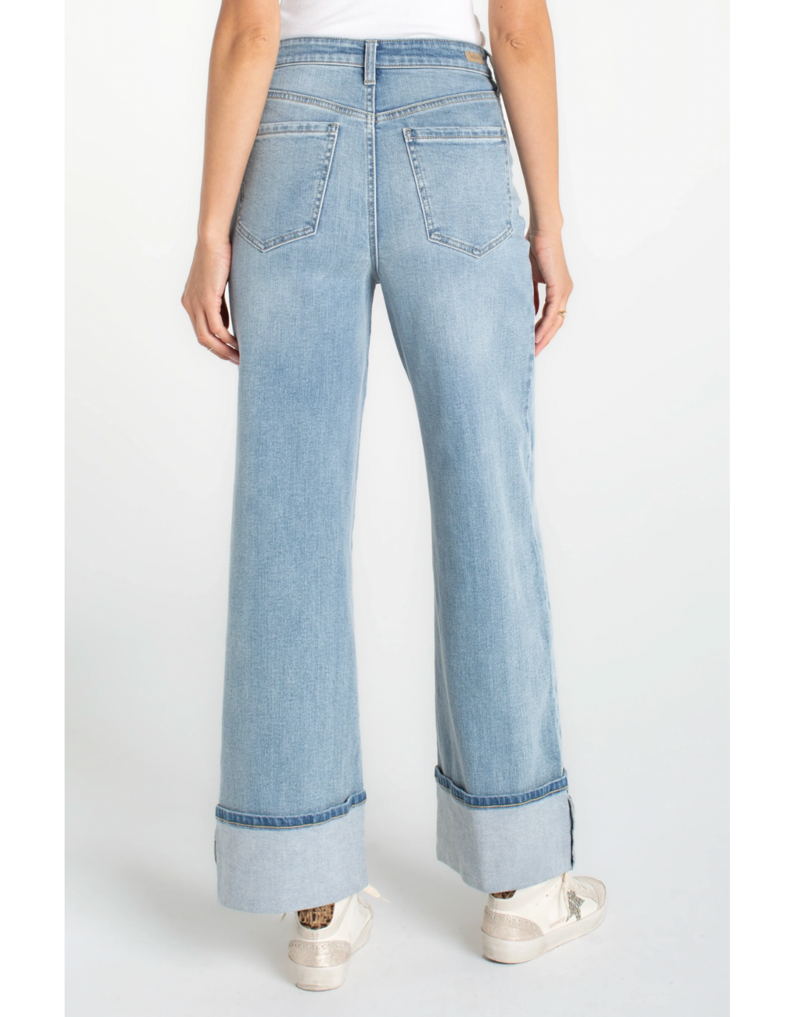 Liverpool Liverpool - Morgan Cuffed Crop Wide Leg W/trim (Rincon Beach)