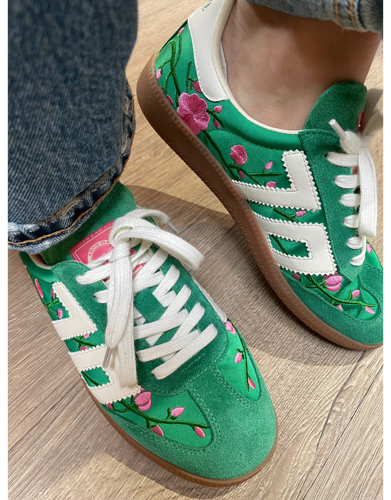 Gola Back 70 - Ghost (Green Satin - Flowers)