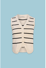 Astrid Astrid - Striped Knit Vest (Sand)