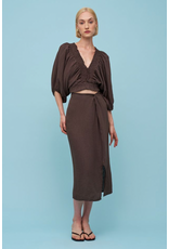 Astrid Astrid - Midi Length Skirt (Brown)