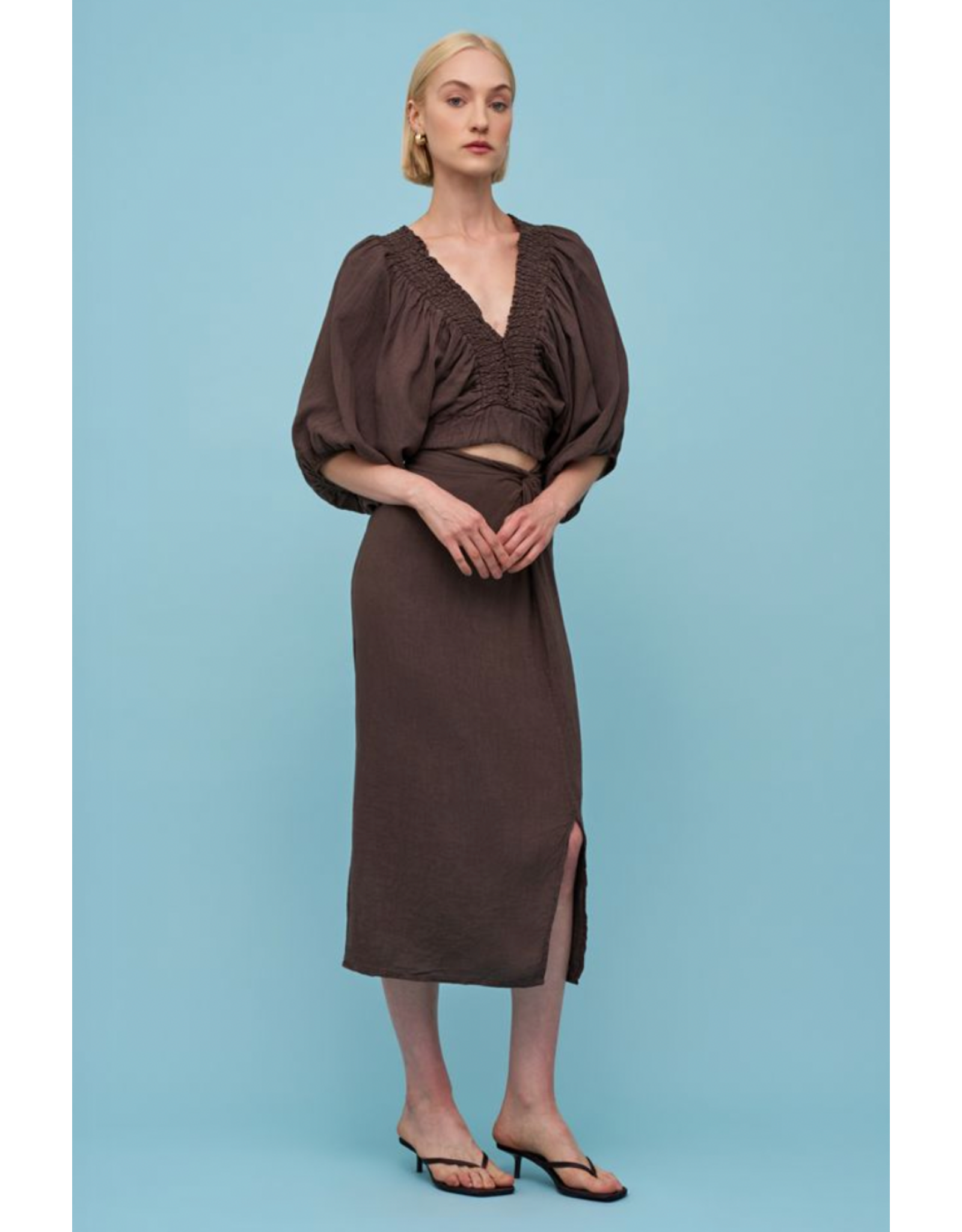 Astrid Astrid - Midi Length Skirt (Brown)