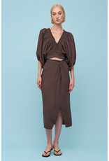 Astrid Astrid - Midi Length Skirt (Brown)