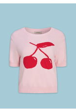 Astrid Astrid - Cherry Print Sweater (Light Pink)