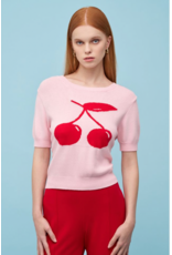 Astrid Astrid - Cherry Print Sweater (Light Pink)