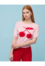 Astrid Astrid - Cherry Print Sweater (Light Pink)