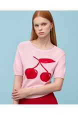 Astrid Astrid - Cherry Print Sweater (Light Pink)