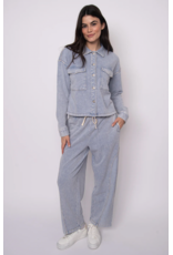 RD Style RD Style - Nara Denim Look French Terry Button Up Jacket (Ash Blue)