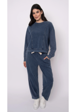 RD Style RD Style - Kacey  Denim Look French Terry Pullover (Denim Blue)