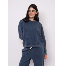 RD Style RD Style - Kacey  Denim Look French Terry Pullover (Denim Blue)