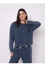 RD Style RD Style - Kacey  Denim Look French Terry Pullover (Denim Blue)