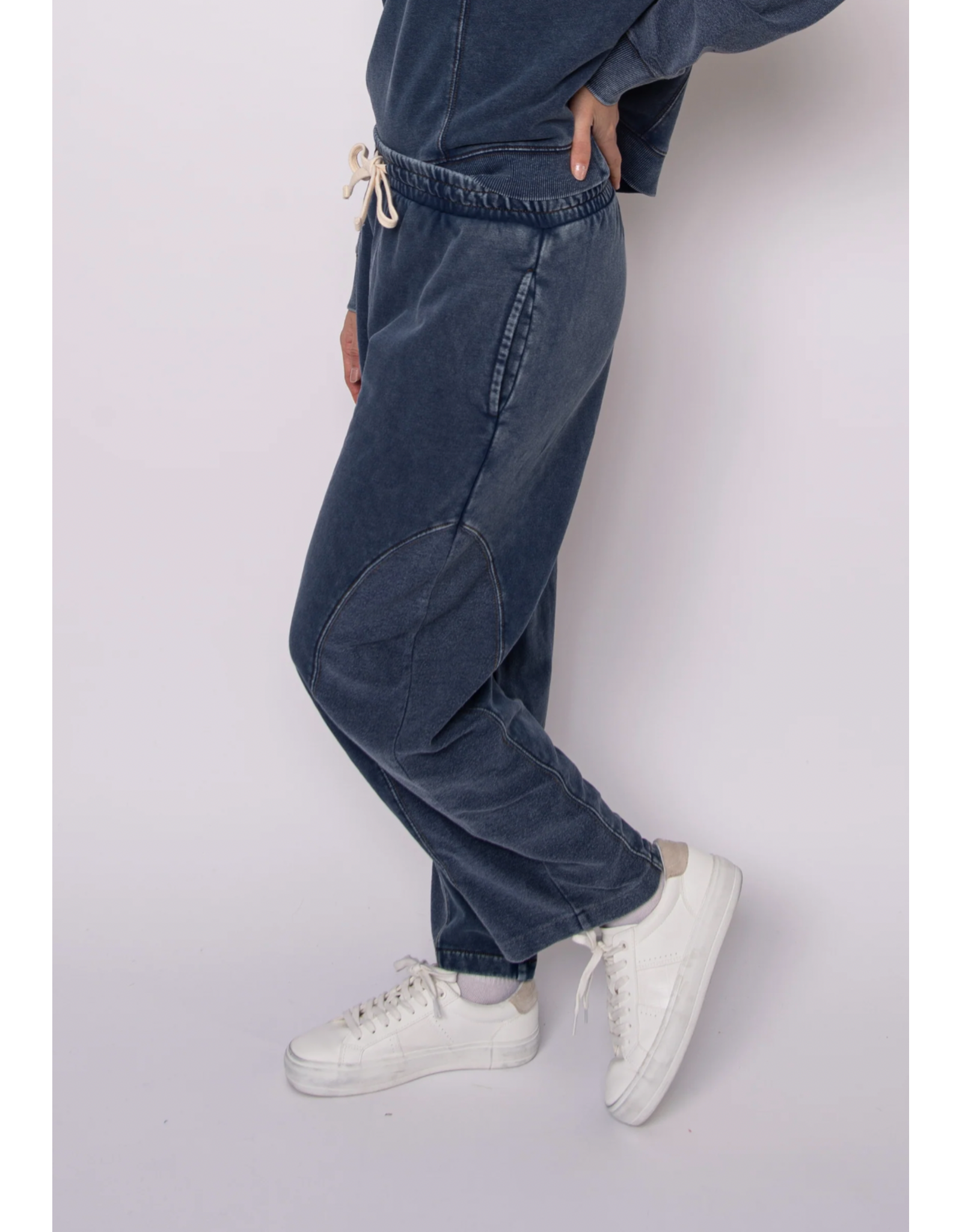RD Style RD Style - Silco Denim Look French Terry Pants (Denim Blue)