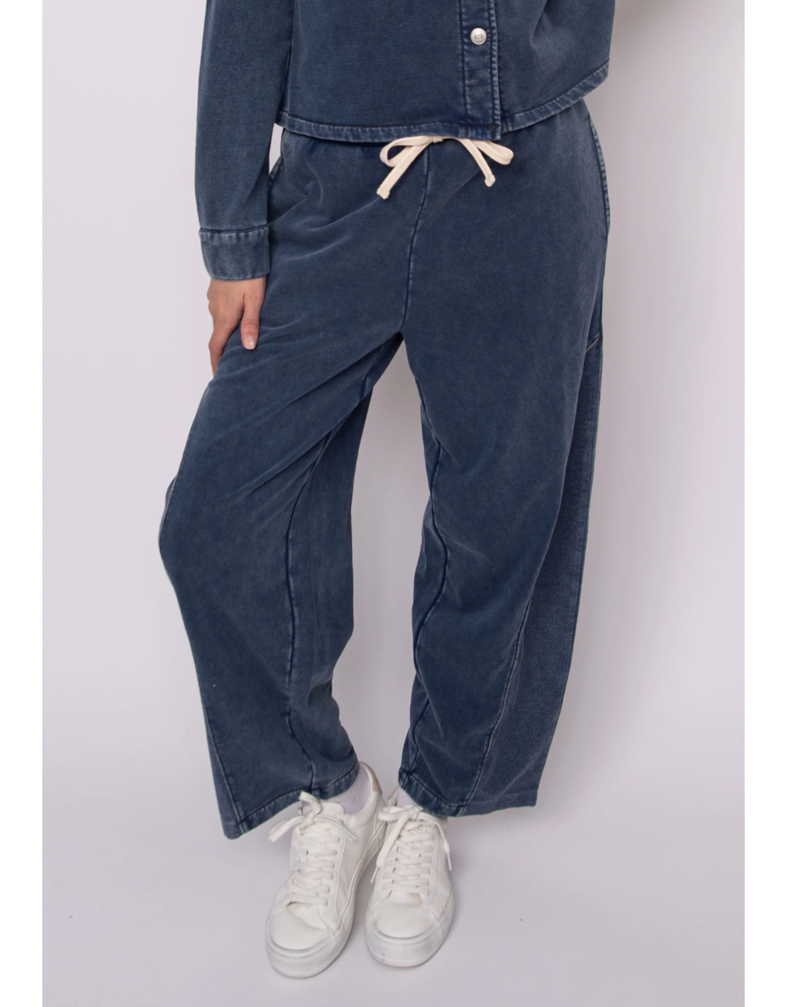 RD Style RD Style - Silco Denim Look French Terry Pants (Denim Blue)