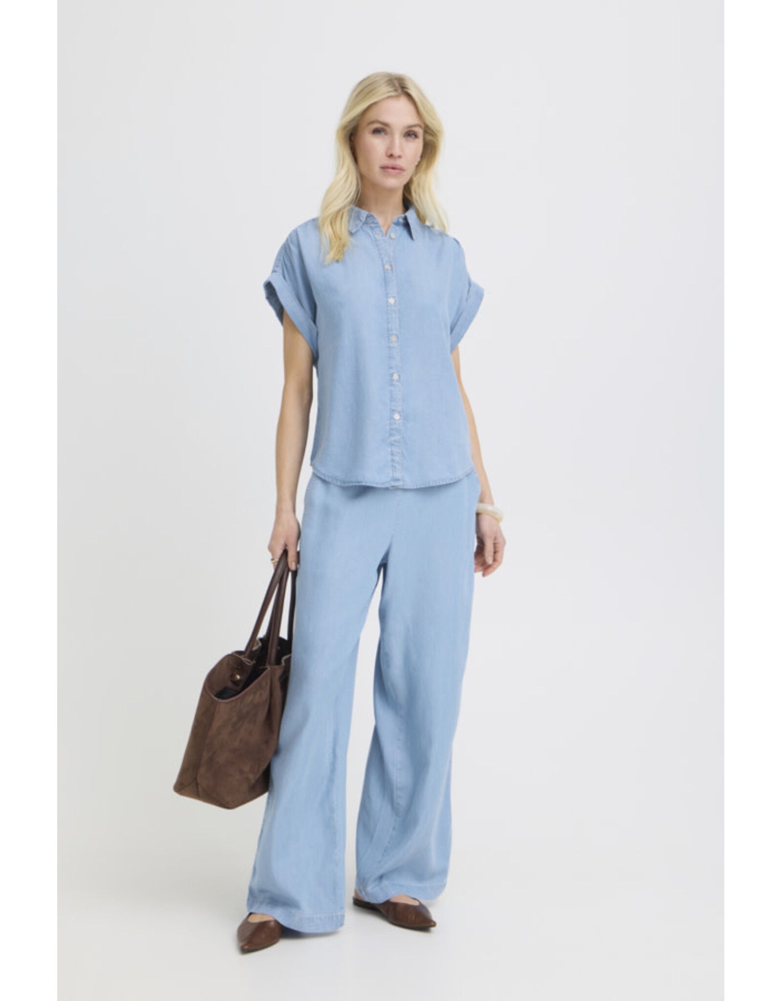 b.young b.young - Kosmo Shirt 3 (Light Blue Denim)