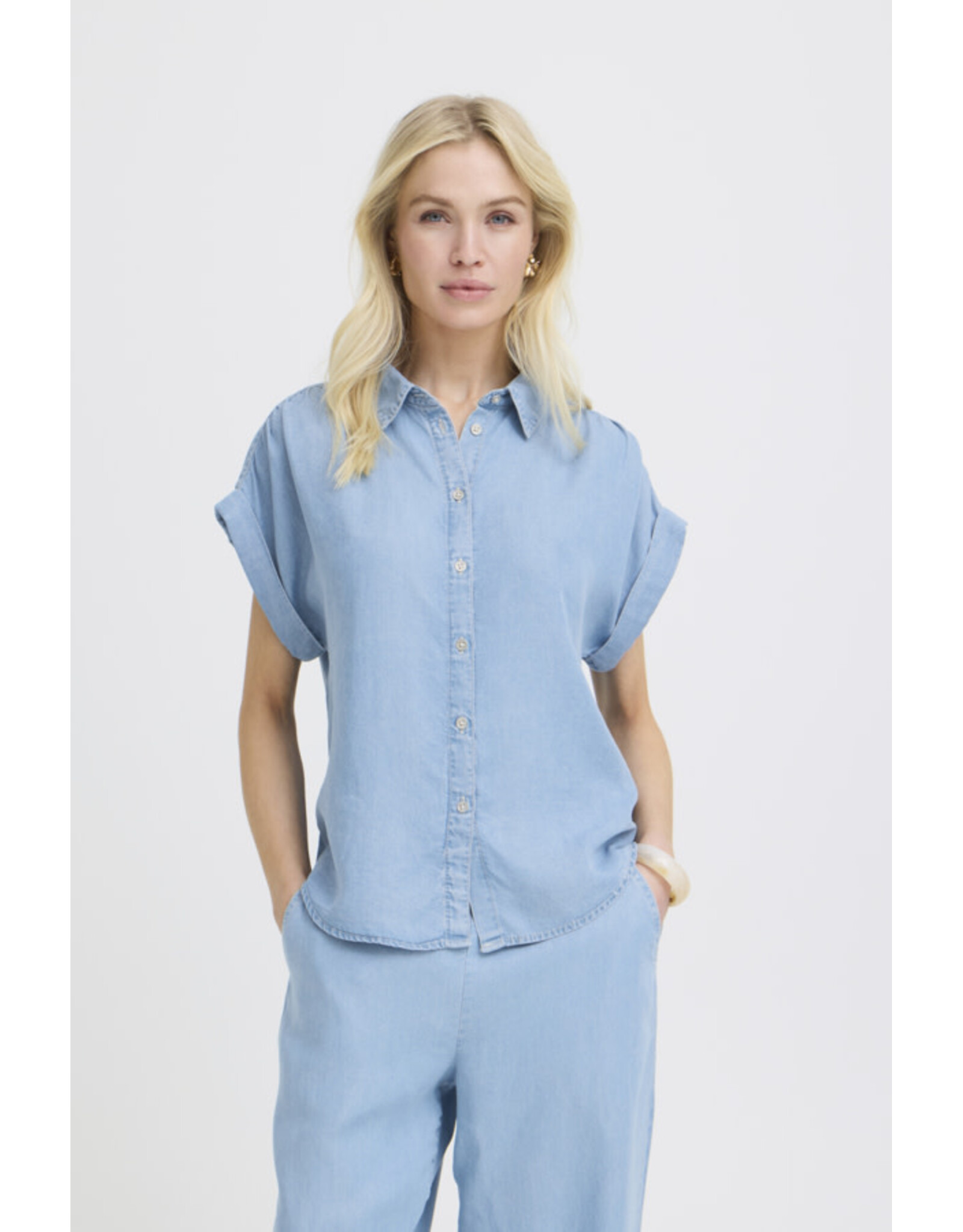 b.young b.young - Kosmo Shirt 3 (Light Blue Denim)