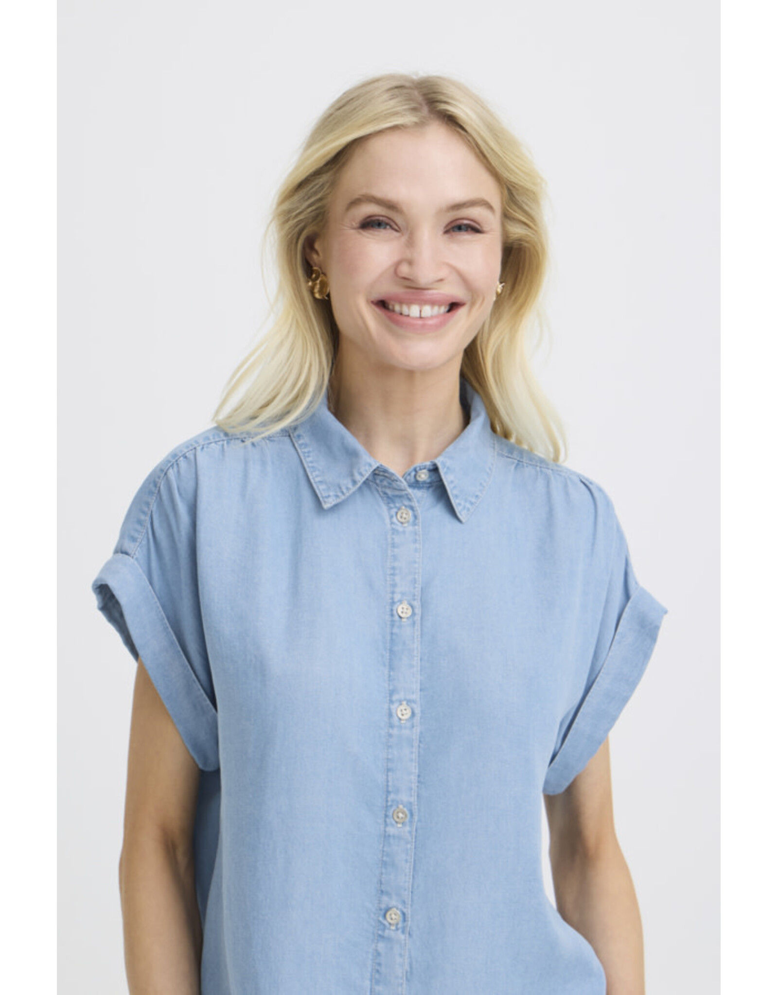 b.young b.young - Kosmo Shirt 3 (Light Blue Denim)