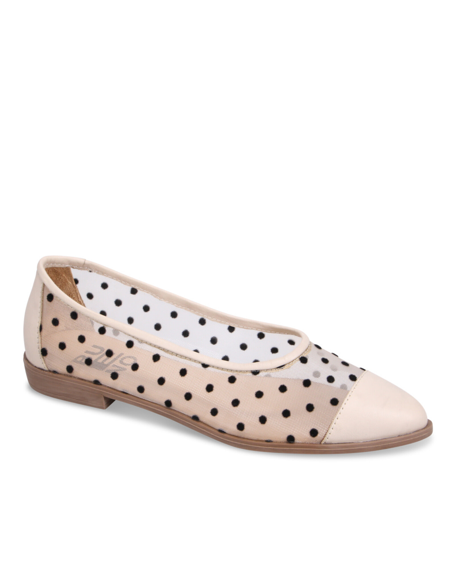 Bueno Bueno - Babs Polka Dot Flat (Cream Combo)