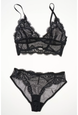 Free people Free People - Fiona Mesh Longline Bralette (Black)