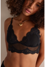Free people Free People - Fiona Mesh Longline Bralette (Black)