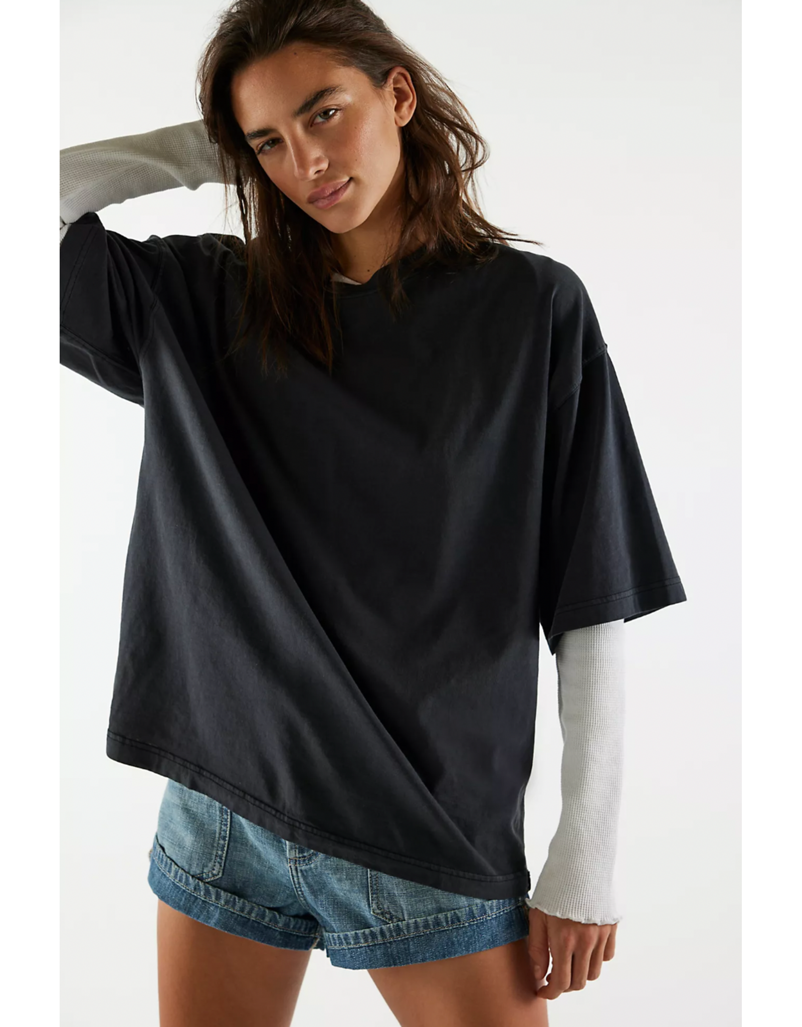 Free people Free People - We The Free Perfect Oversized Tee (Black)