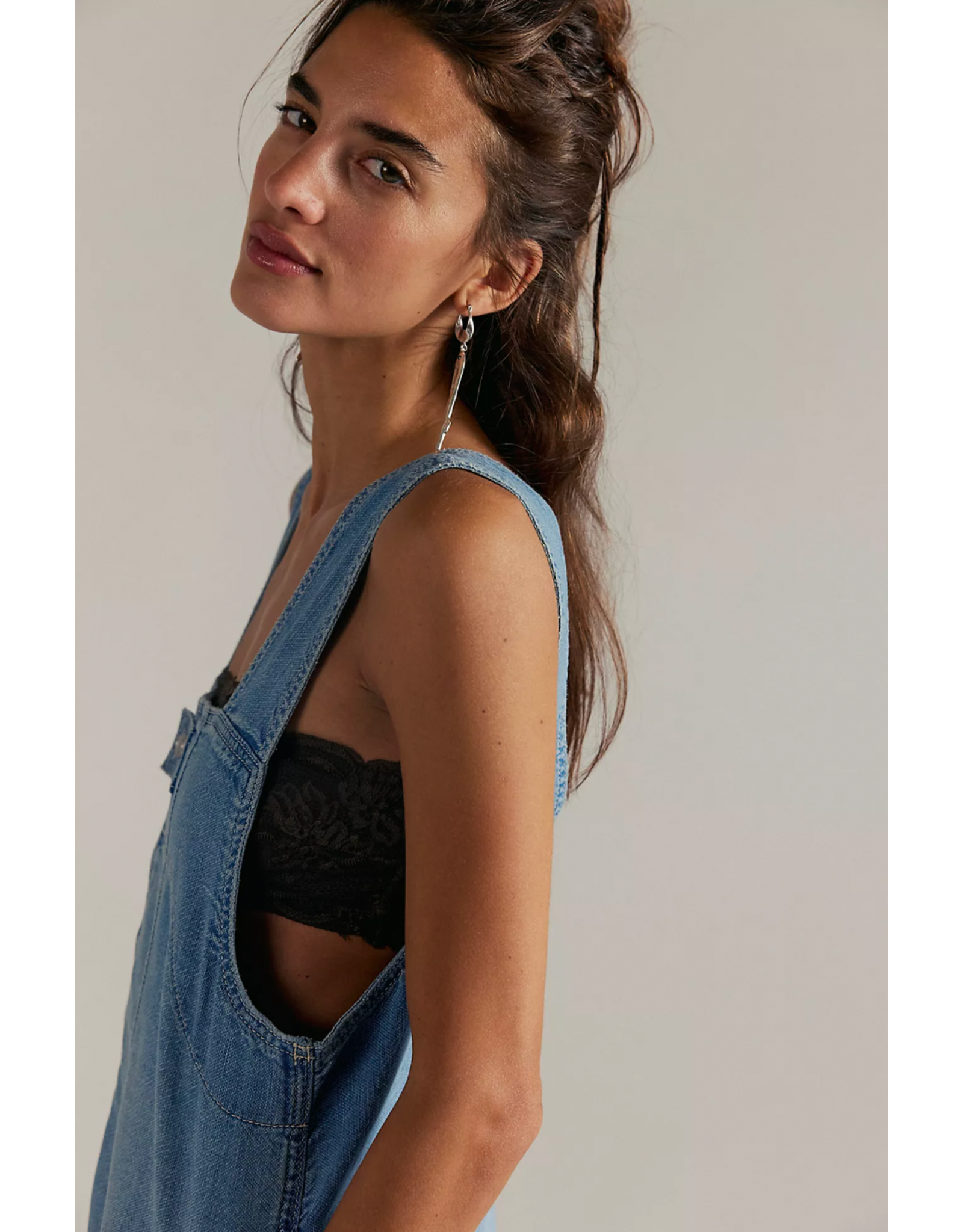 Free people Free People - Jude One Piece Shortalls (Light Indigo)