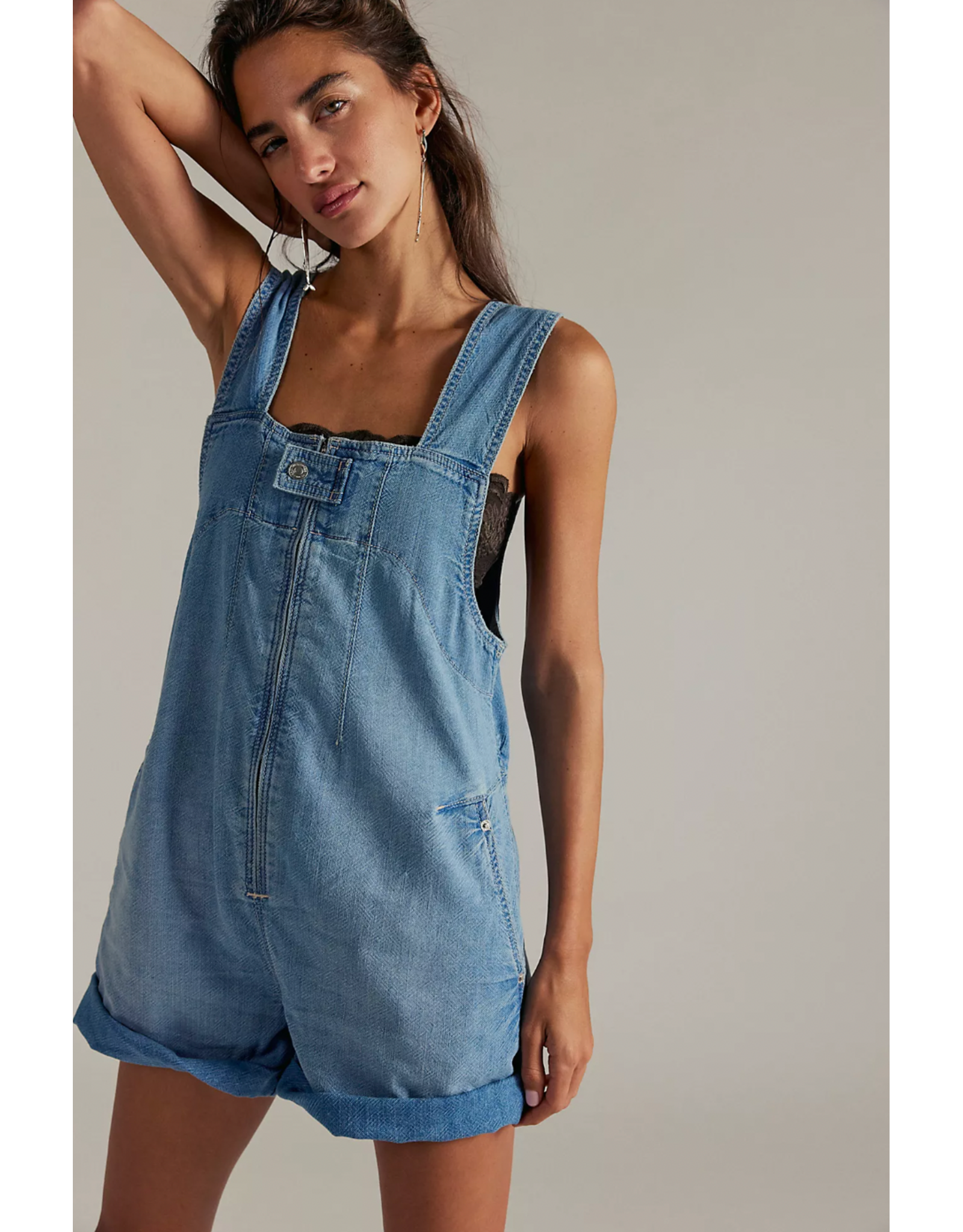 Free people Free People - Jude One Piece Shortalls (Light Indigo)