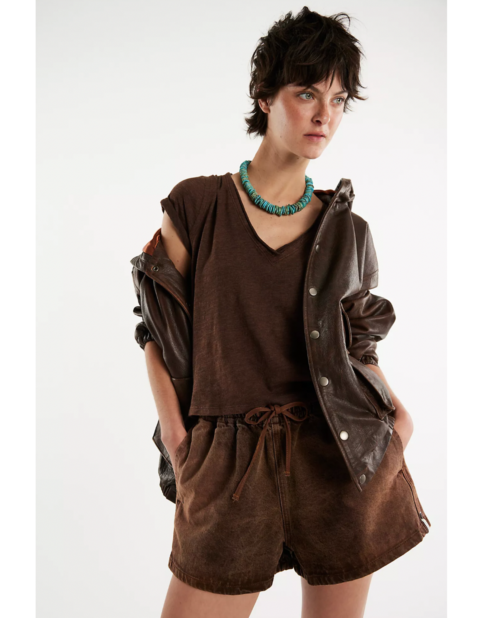 Free people Free People - We The Free Take 2 Tee (Double Espresso)