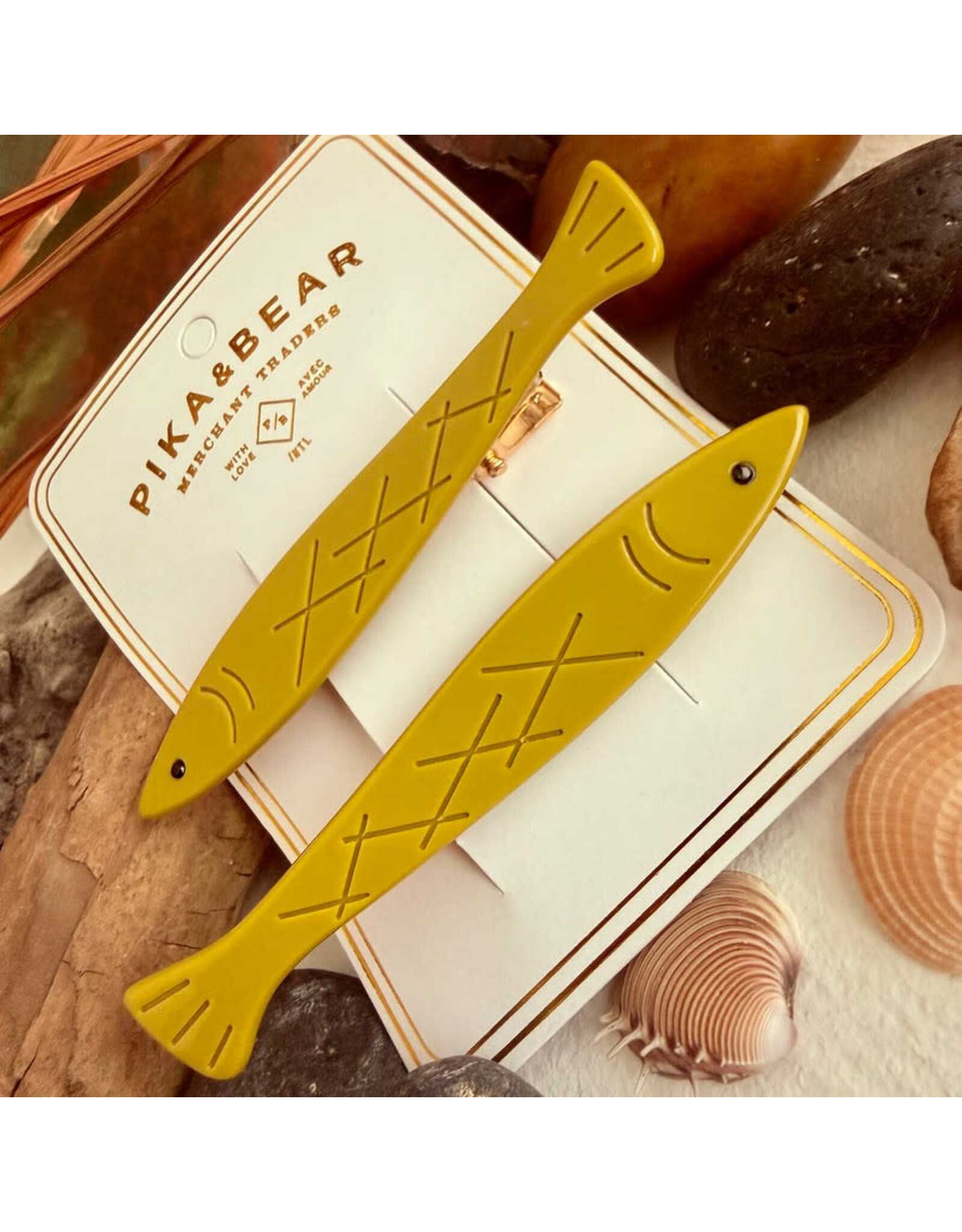 Pika & Bear Pika & Bear - "Sardinia" Fish Hair Clips