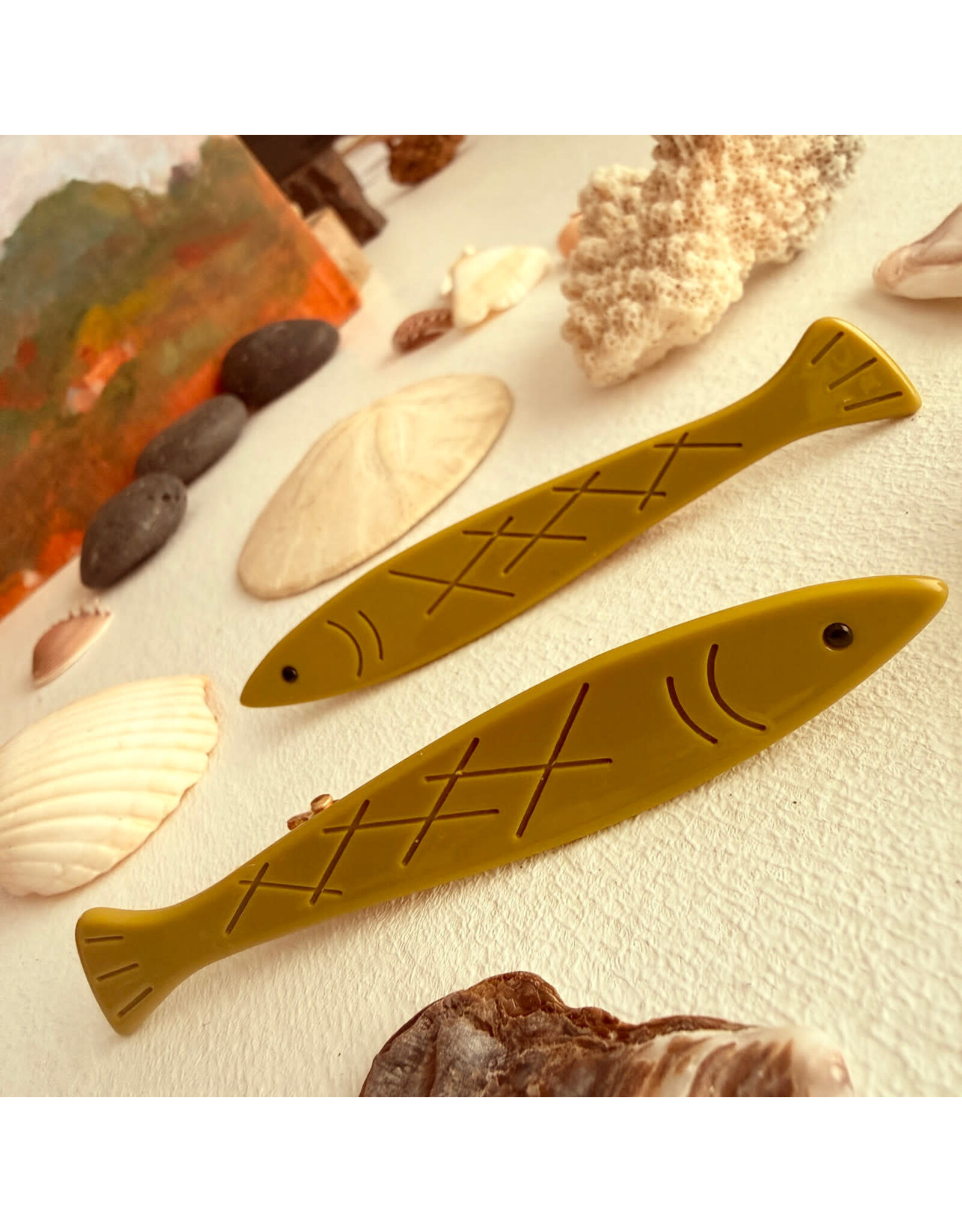 Pika & Bear Pika & Bear - "Sardinia" Fish Hair Clips