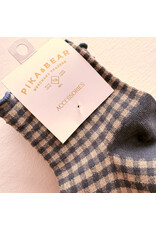 Pika & Bear Pika & Bear - "Lazy J" Waffle Gingham Ankle Socks with Ruffled Edge (3 pack)