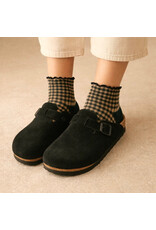 Pika & Bear Pika & Bear - "Lazy J" Waffle Gingham Ankle Socks with Ruffled Edge (3 pack)