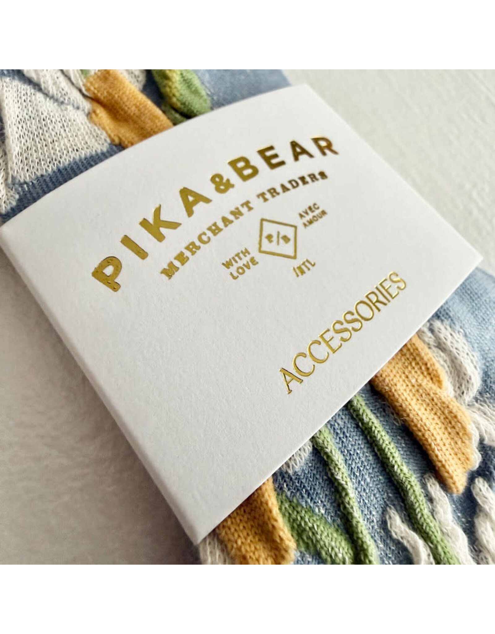 Pika & Bear Pika & Bear - "Bellis" Daisy Floral Applique and Pointelle Crew Sock