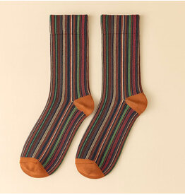 Pika & Bear Pika & Bear - "Notorious" Vertical Striped Crew Sock