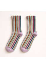 Pika & Bear Pika & Bear - "Notorious" Vertical Striped Crew Sock