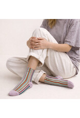 Pika & Bear Pika & Bear - "Notorious" Vertical Striped Crew Sock