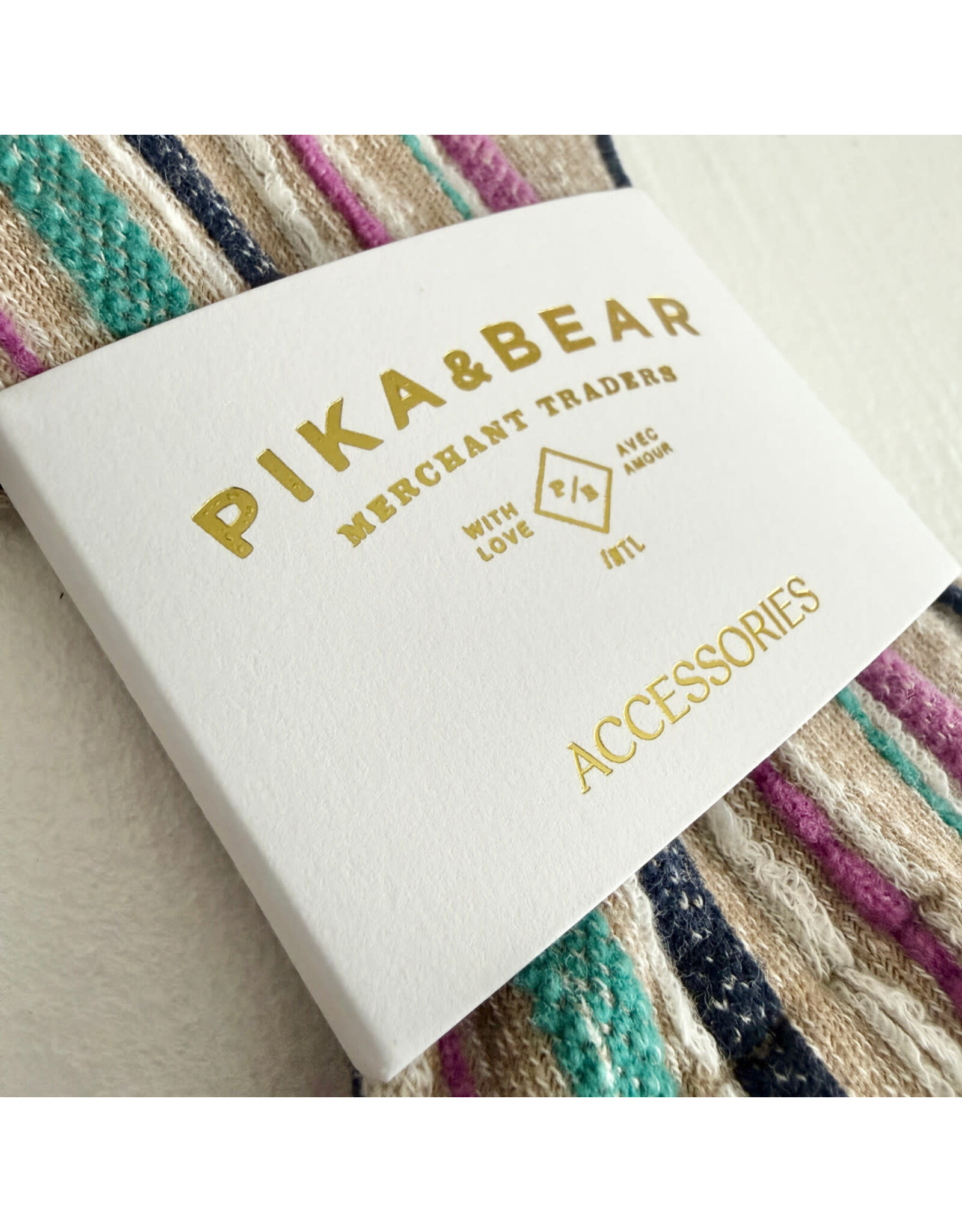 Pika & Bear Pika & Bear - "Notorious" Vertical Striped Crew Sock