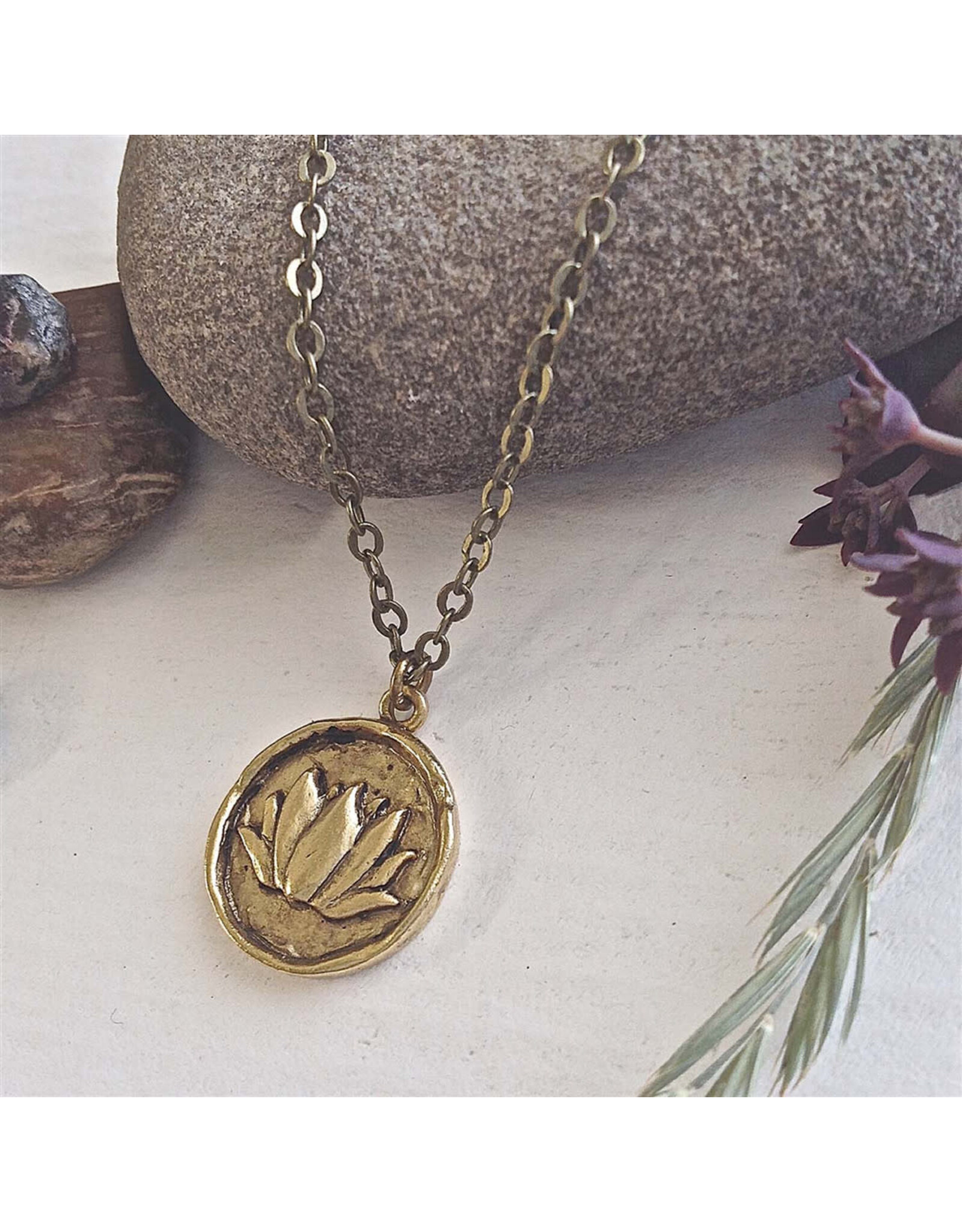 Pika & Bear Pika & Bear - "Kamala" Lotus Talisman Necklace