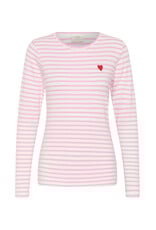 Kaffe Kaffe - Liddy Striped Long Sleeve Shirt (Chalk / Pink / Poppy)
