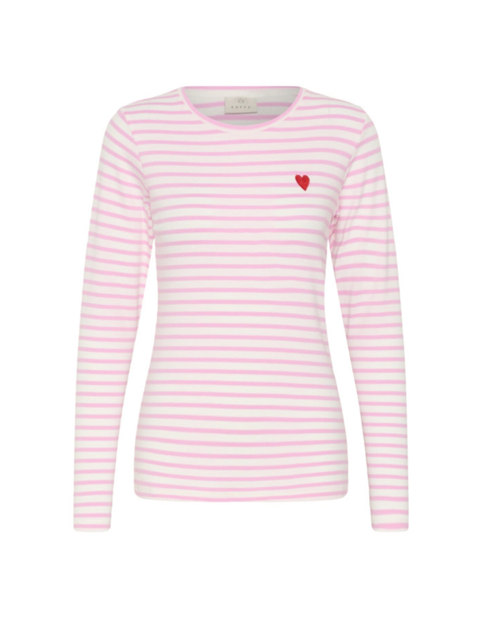 Kaffe Kaffe - Liddy Striped Long Sleeve Shirt (Chalk / Pink / Poppy)