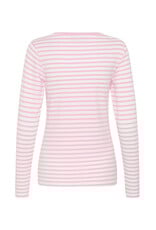 Kaffe Kaffe - Liddy Striped Long Sleeve Shirt (Chalk / Pink / Poppy)