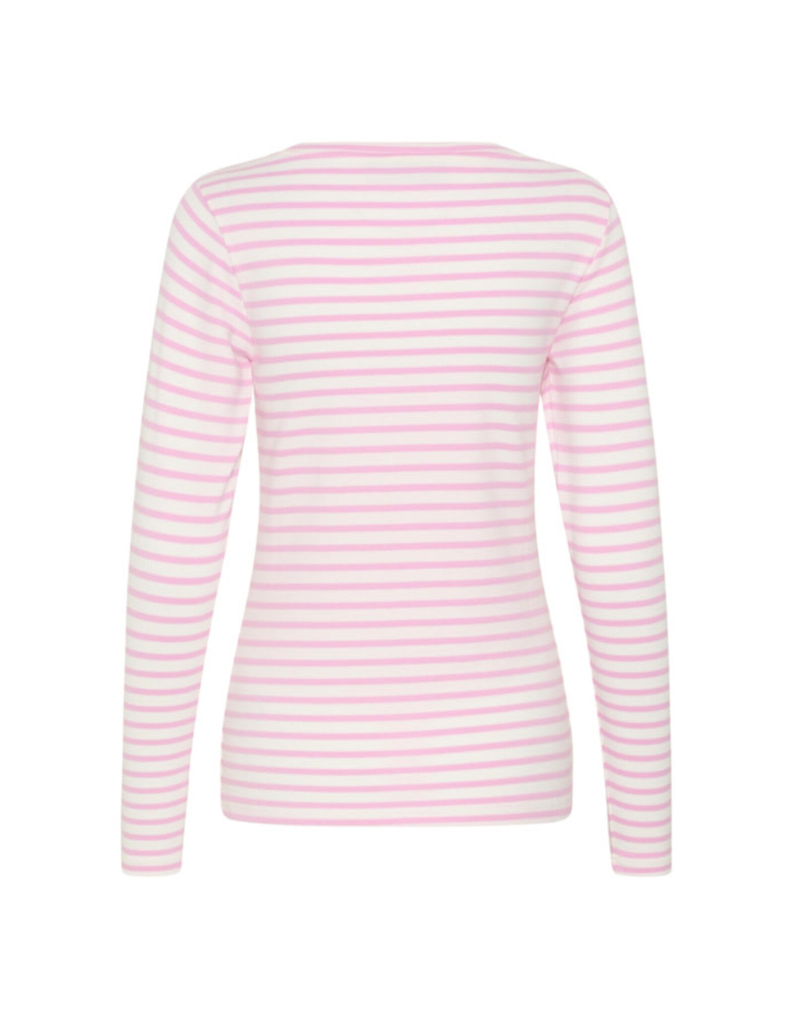 Kaffe Kaffe - Liddy Striped Long Sleeve Shirt (Chalk / Pink / Poppy)
