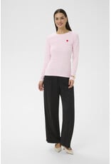 Kaffe Kaffe - Liddy Striped Long Sleeve Shirt (Chalk / Pink / Poppy)