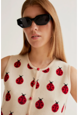 Compania Fantastica Compania Fantastica -  Ladybug Print Knit Vest Top