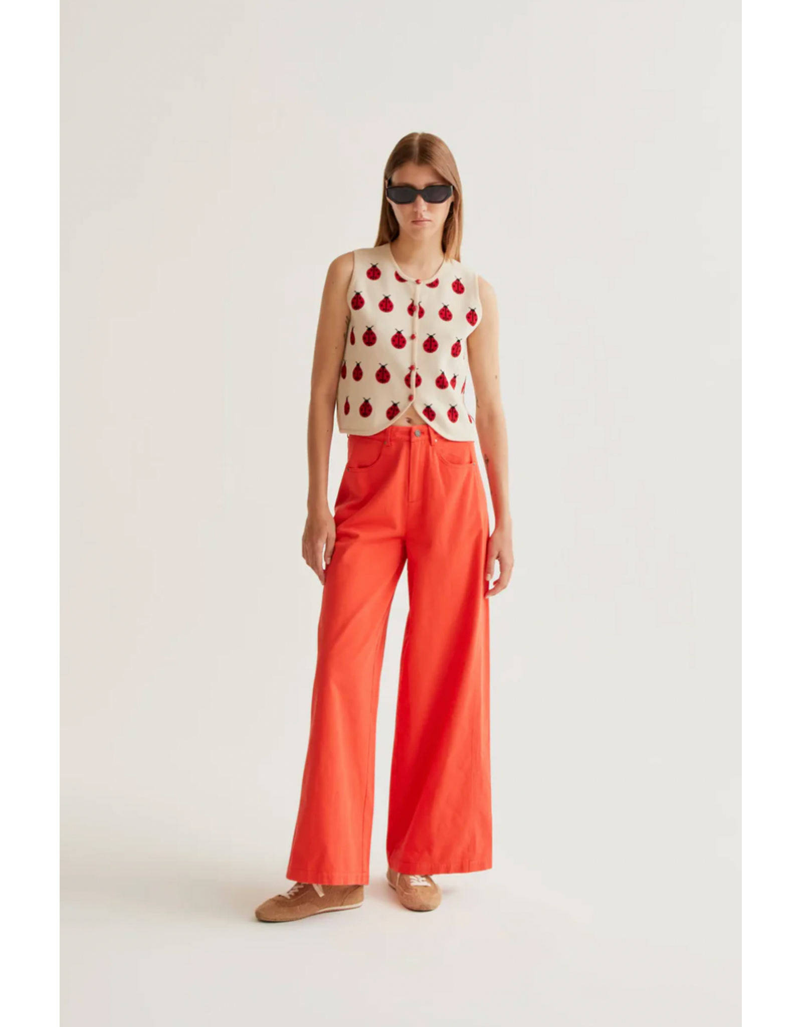 Compania Fantastica Compania Fantastica -  Ladybug Print Knit Vest Top