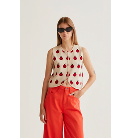 Compania Fantastica Compania Fantastica -  Ladybug Print Knit Vest Top
