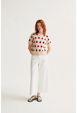 Compania Fantastica Compania Fantastica -  Ladybug Print Short Sleeve Sweater